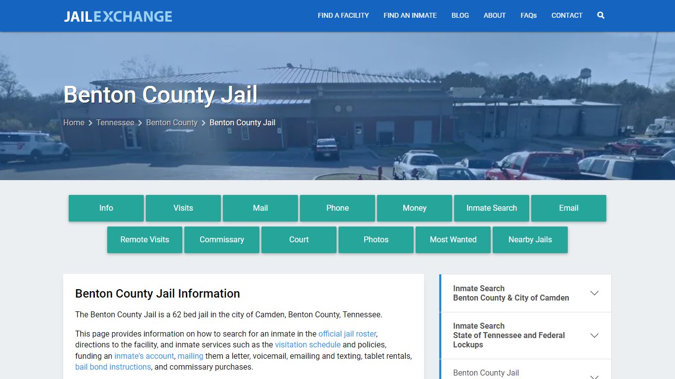 Benton County Jail & Sheriff TN | Booking, Visiting, Calls, Phone